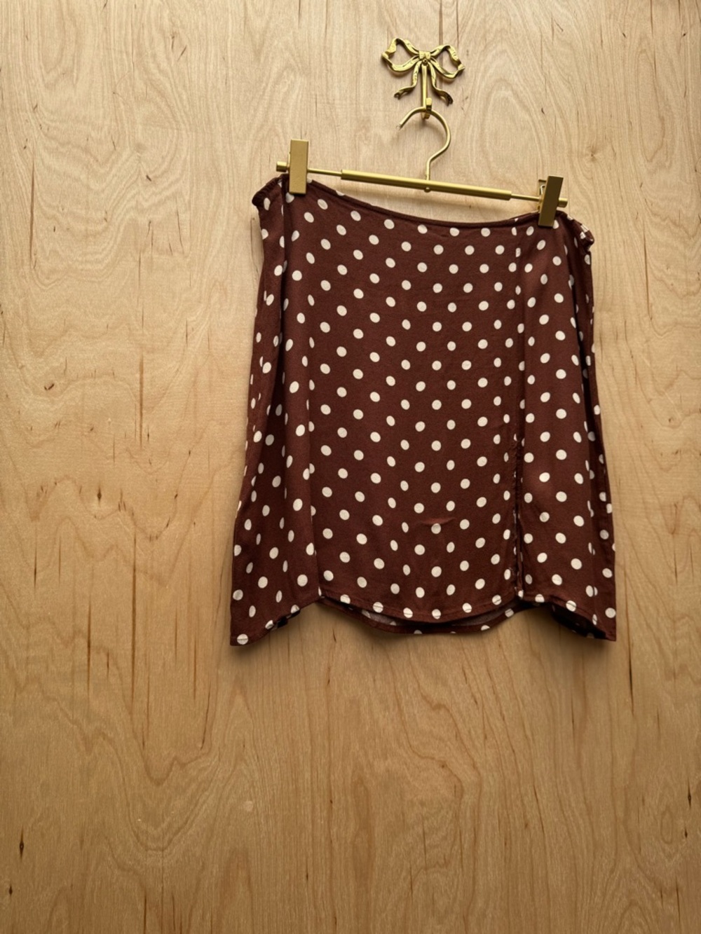 REFORMATION Au Lait Margot Polka Dot Woven Mini Skirt 12 - Picture 5 of 9